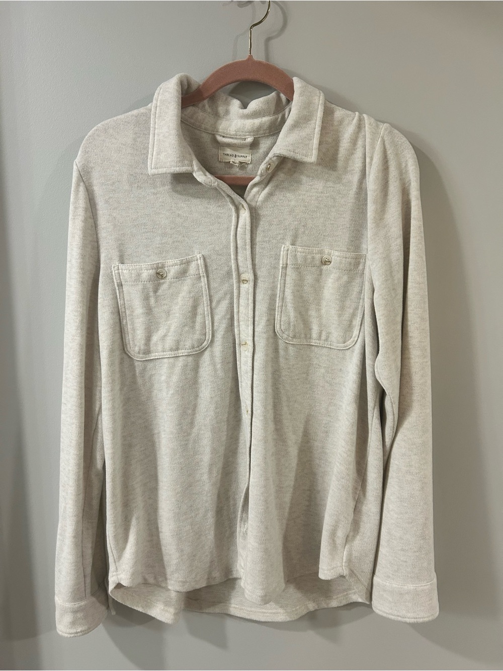 Thread & Supply Cream Button-down super cozy